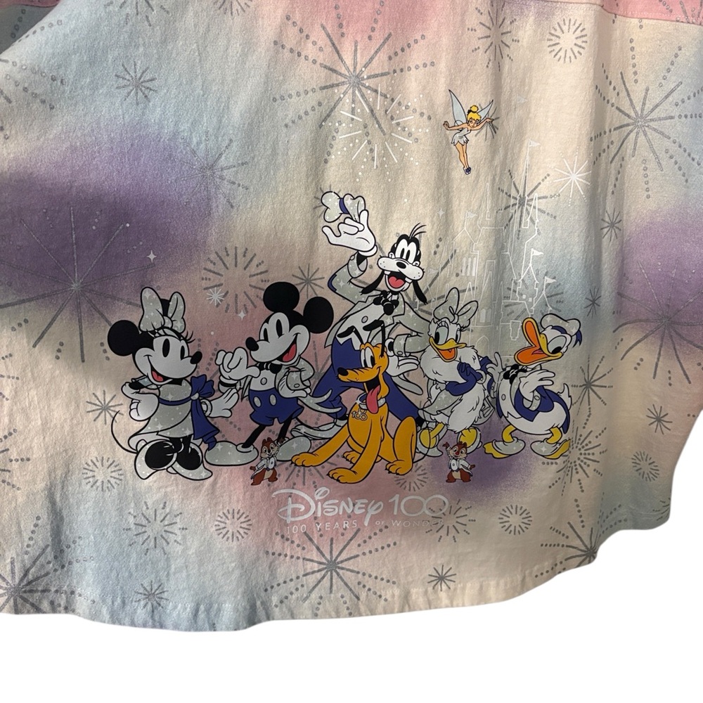 Walt Disney World 100 Year Anniversary Spirit Jersey XXL Tie Dye Pink Mickey - Picture 3 of 9